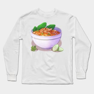 Thai Food Watercolor Long Sleeve T-Shirt